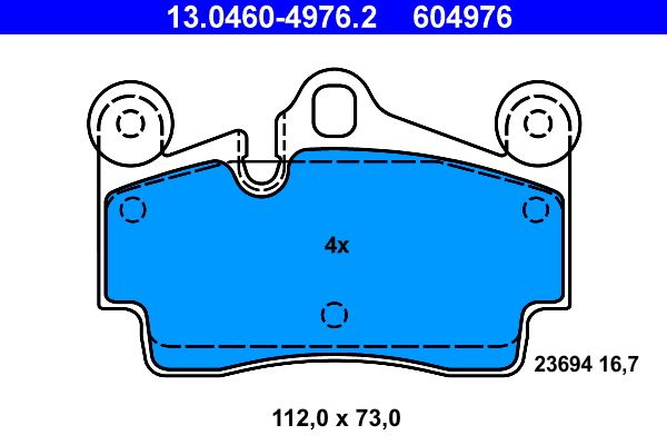 Klocki hamulcowe ATE 13.0460-4976.2