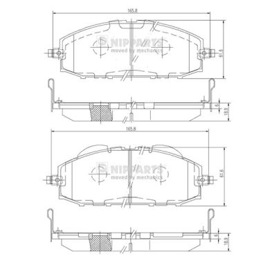 Klocki hamulcowe NIPPARTS J3601070