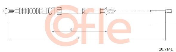 Linka hamulca ręcznego COFLE 92.10.7141