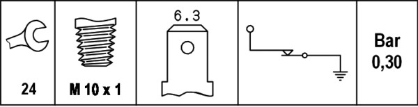 Czujnik ciśnienia oleju HELLA 6ZL 003 259-351