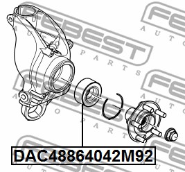 Łożysko koła FEBEST DAC48864042M92