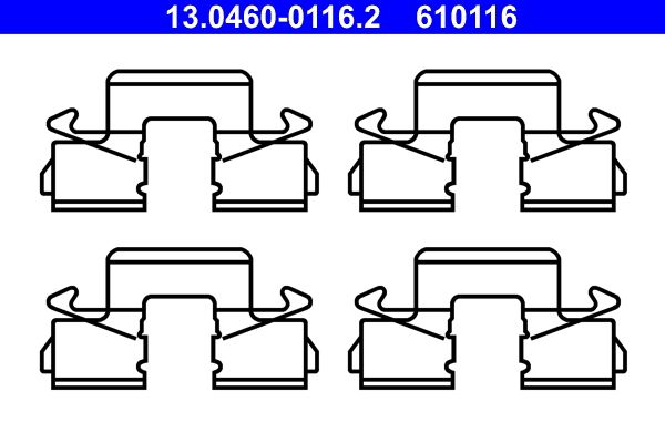 Zestaw akcesoriów montażowych  klocków hamulcowych ATE 13.0460-0116.2