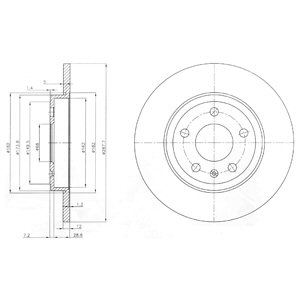 Tarcza hamulcowa DELPHI BG3996