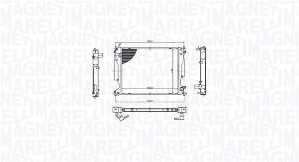 Chłodnica, układ chłodzenia silnika MAGNETI MARELLI 350213212400