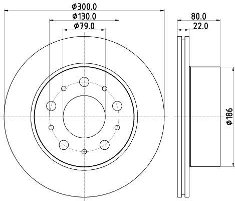 Tarcza hamulcowa HELLA 8DD 355 125-291