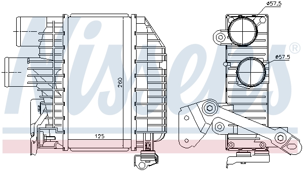 Chłodnica powietrza intercooler NISSENS 96758