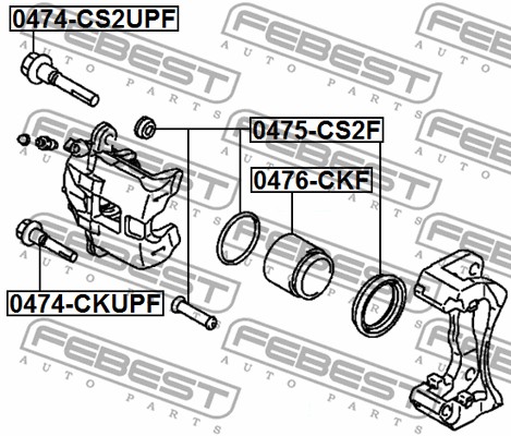 Zestaw naprawczy zacisku FEBEST 0475-CS2F