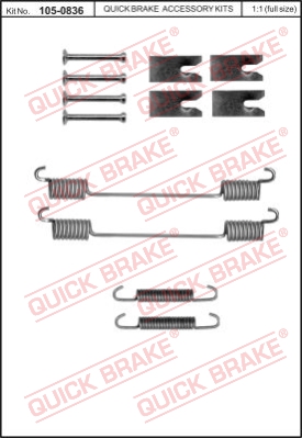 Zestaw dodatków do szczęk hamulcowych QUICK BRAKE 105-0836