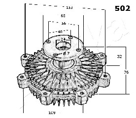 Sprzęgło wentylatora ASHIKA 36-05-502