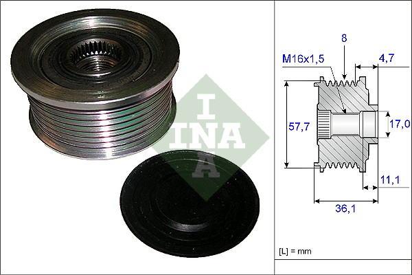 Sprzęgło alternatora INA 535 0099 10