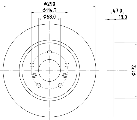 Tarcza hamulcowa HELLA PAGID 8DD 355 122-771