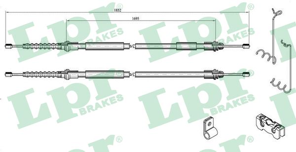 Linka hamulca ręcznego LPR C0285B