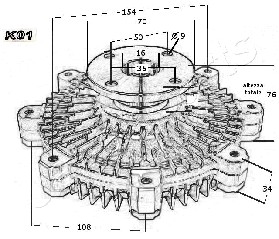 Sprzęgło wentylatora JAPANPARTS VC-K01