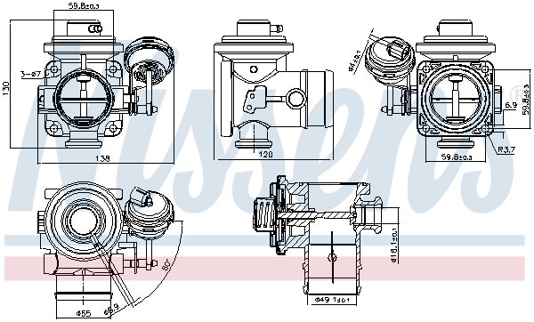 Zawór EGR NISSENS 98304