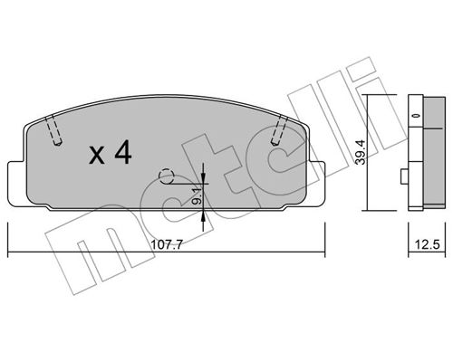 Klocki hamulcowe METELLI 22-0302-2