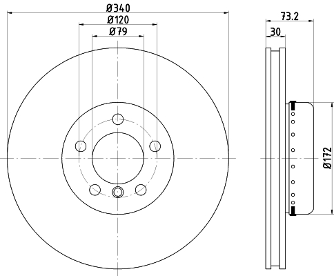 Tarcza hamulcowa HELLA PAGID 8DD 355 120-811