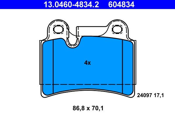 Klocki hamulcowe ATE 13.0460-4834.2