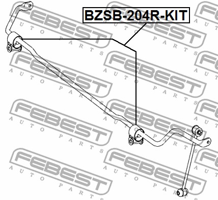 Guma stabilizatora FEBEST BZSB-204R-KIT
