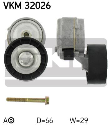 Rolka napinacza paska osprzętu SKF VKM 32026