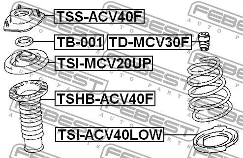 Sprężyna talerzowa FEBEST TSI-ACV40LOW