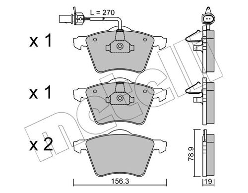 Klocki hamulcowe METELLI 22-0550-0