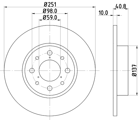 Tarcza hamulcowa HELLA 8DD 355 116-441