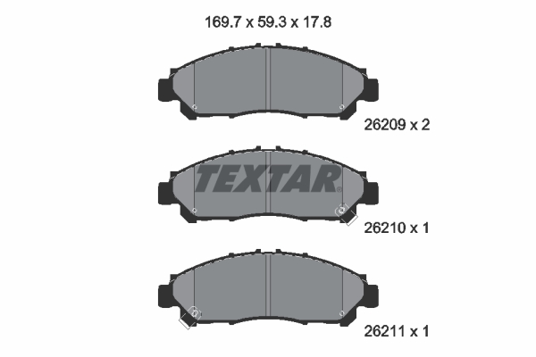 Klocki hamulcowe TEXTAR 2620901