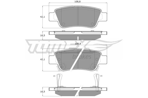 Klocki hamulcowe TOMEX BRAKES TX 19-07