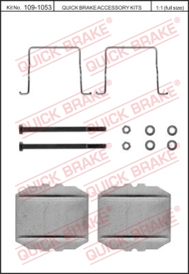 Zestaw akcesoriów montażowych  klocków hamulcowych QUICK BRAKE 109-1053