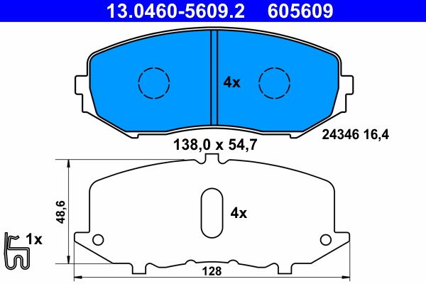 Klocki hamulcowe ATE 13.0460-5609.2