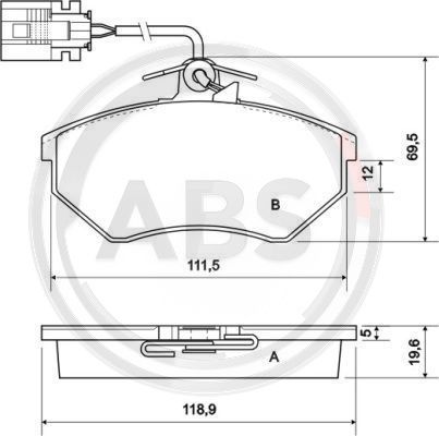 Klocki hamulcowe A.B.S. 36811