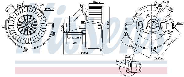 Wentylator wewnętrzny NISSENS 87624