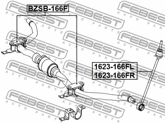 Guma stabilizatora FEBEST BZSB-166F