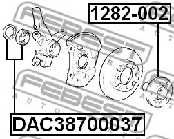 Łożysko koła FEBEST DAC38700037