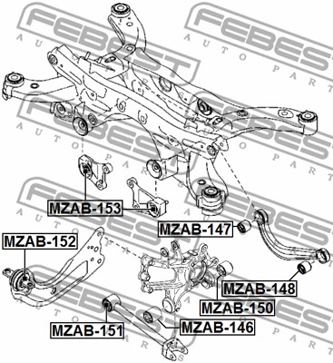 Tuleja wahacza FEBEST MZAB-146