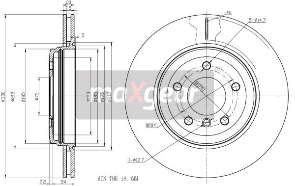 Tarcza hamulcowa MAXGEAR 19-1311