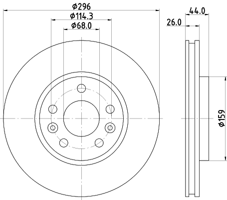 Tarcza hamulcowa HELLA 8DD 355 131-871