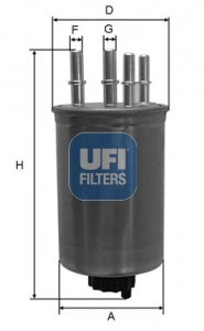 Filtr paliwa UFI 24.188.00