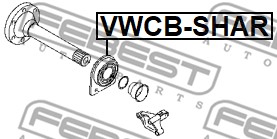 Łożysko, półoż napędowa FEBEST VWCB-SHAR