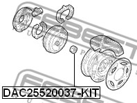 Zestaw łożysk koła FEBEST DAC25520037-KIT