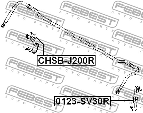 Guma stabilizatora FEBEST CHSB-J200R