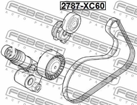 Rolka napinacza paska osprzętu FEBEST 2787-XC60