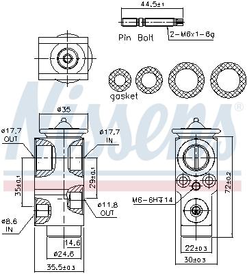 Zawór rozprężny klimatyzacji NISSENS 999415