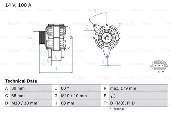 Alternator BOSCH 0 986 083 970
