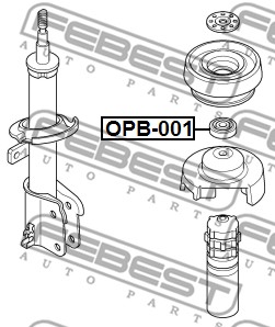 Łożysko walcowe mocowania amortyzatora FEBEST OPB-001