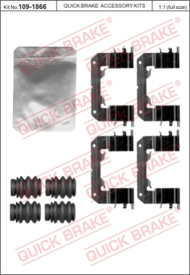 Zestaw akcesoriów montażowych  klocków hamulcowych QUICK BRAKE 109-1866