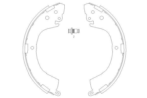 Zestaw szczęk hamulcowych KAVO PARTS KBS-6406