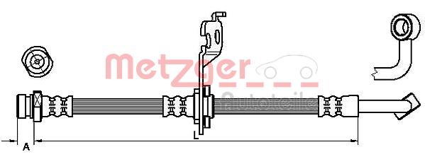 Przewód hamulcowy elastyczny METZGER 4110453