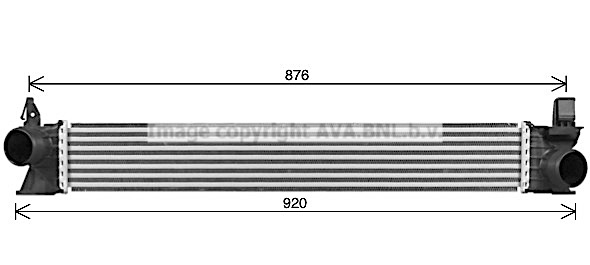 Chłodnica powietrza intercooler AVA QUALITY COOLING FT4482