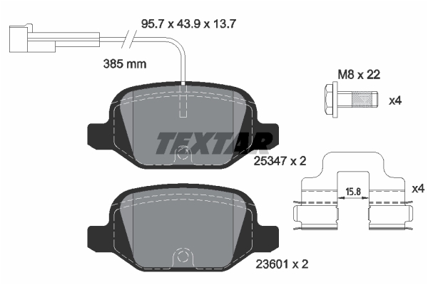 Klocki hamulcowe TEXTAR 2534701